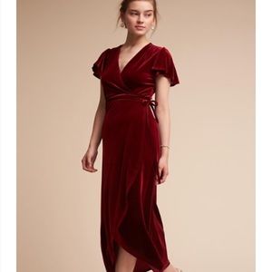 Bhldn wine bridesmaids dress